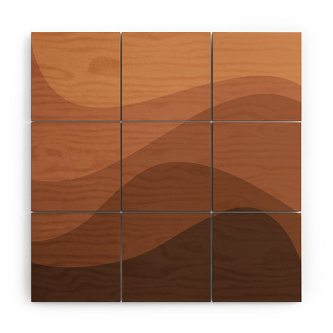 Colour Poems Abstract Color Waves IV Wood Wall Mural