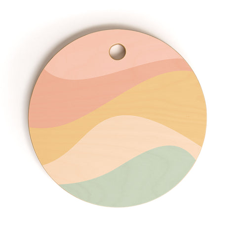 Colour Poems Abstract Color Waves IX Cutting Board Round