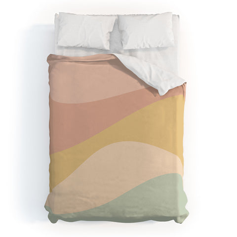 Colour Poems Abstract Color Waves IX Duvet Cover