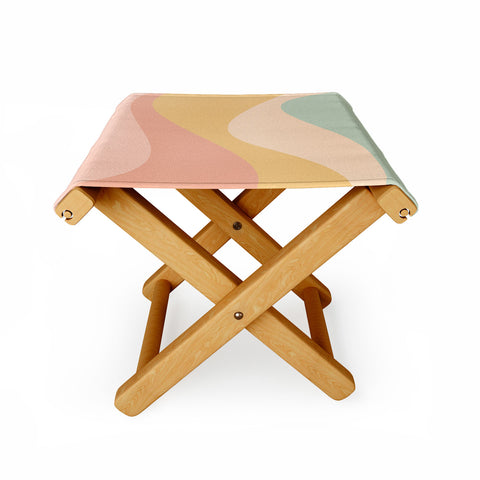 Colour Poems Abstract Color Waves IX Folding Stool