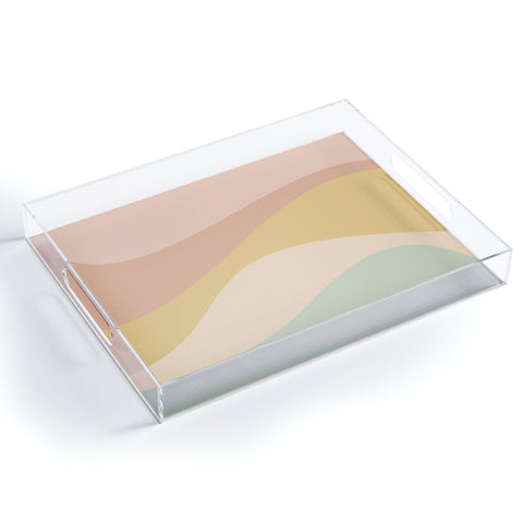 Colour Poems Abstract Color Waves IX Acrylic Tray