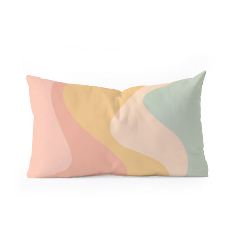 Colour Poems Abstract Color Waves IX Oblong Throw Pillow