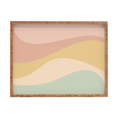 Colour Poems Abstract Color Waves IX Rectangular Tray