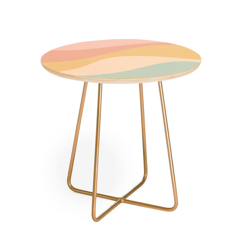 Colour Poems Abstract Color Waves IX Round Side Table