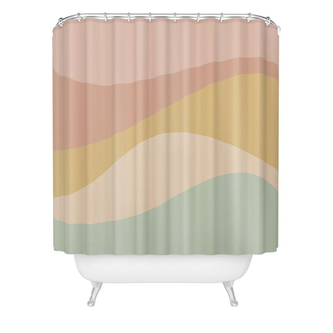 Colour Poems Abstract Color Waves IX Shower Curtain