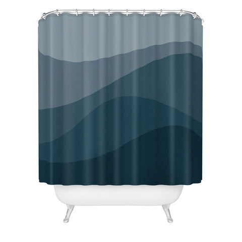 Colour Poems Abstract Color Waves VI Shower Curtain