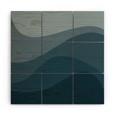 Colour Poems Abstract Color Waves VI Wood Wall Mural