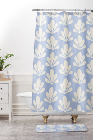 Colour Poems Abstract Plant Pattern IX Shower Curtain And Mat