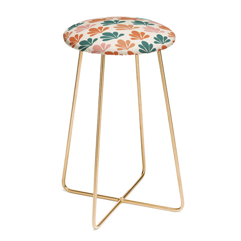 Colour Poems Abstract Plant Pattern V Counter Stool