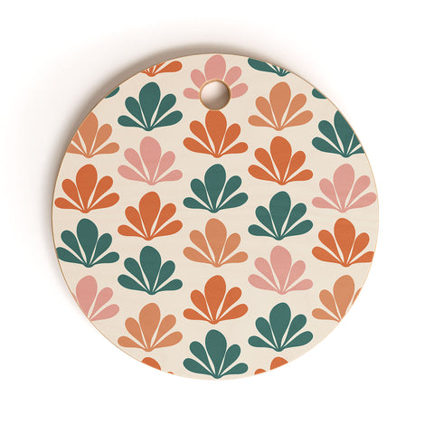 Colour Poems Abstract Plant Pattern V Cutting Board Round