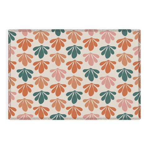Colour Poems Abstract Plant Pattern V Outdoor Rug