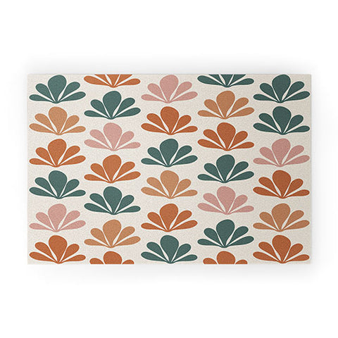 Colour Poems Abstract Plant Pattern V Welcome Mat