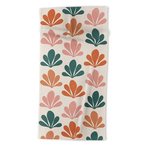 Colour Poems Abstract Plant Pattern V Beach Towel