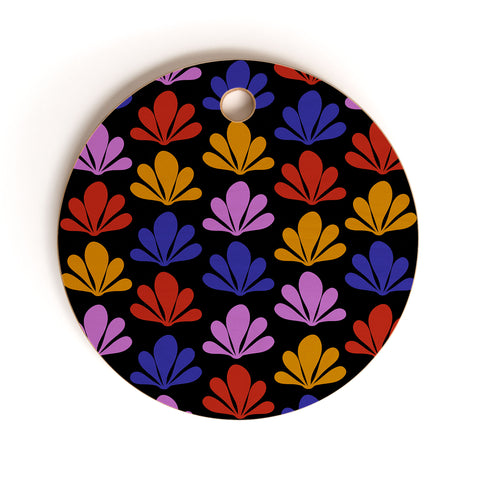 Colour Poems Abstract Plant Pattern X Cutting Board Round