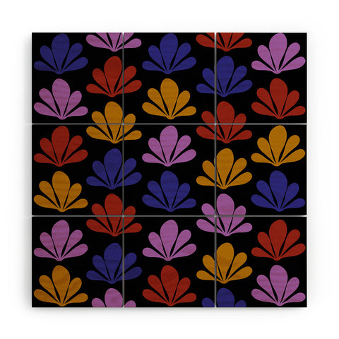 Colour Poems Abstract Plant Pattern X Wood Wall Mural