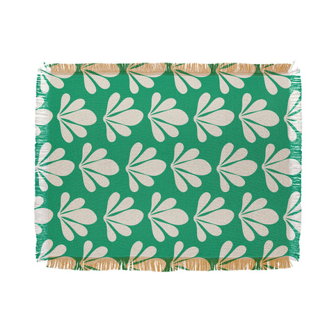 Colour Poems Abstract Plant Pattern XII Throw Blanket
