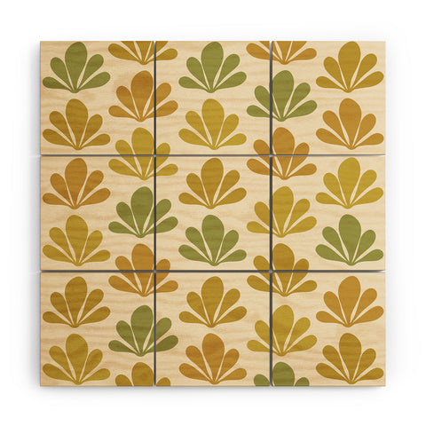 Colour Poems Abstract Plant Pattern XVIII Wood Wall Mural