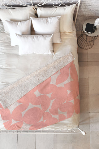 Colour Poems Abstract Shapes Collage III Fleece Throw Blanket