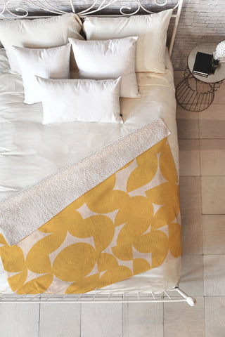 Colour Poems Abstract Shapes Collage IV Fleece Throw Blanket