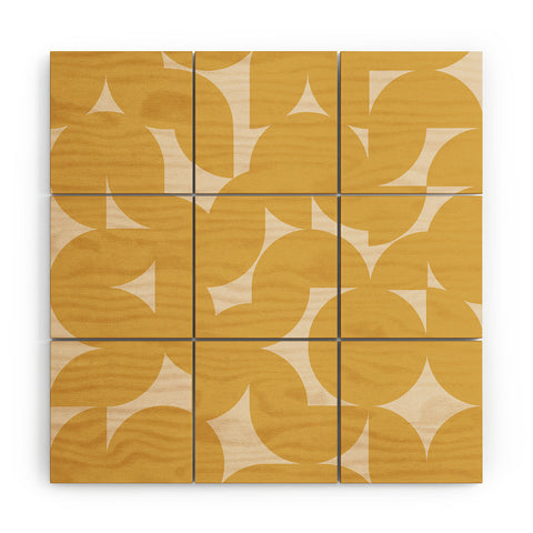 Colour Poems Abstract Shapes Collage IV Wood Wall Mural