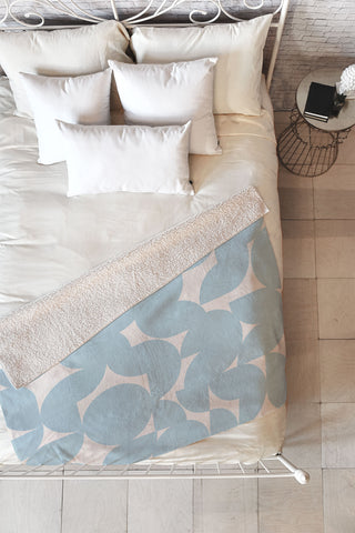 Colour Poems Abstract Shapes Collage V Fleece Throw Blanket