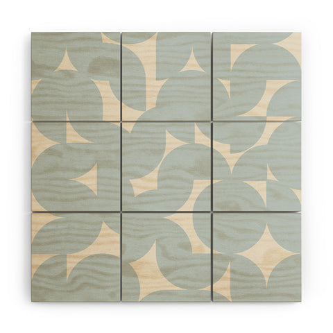 Colour Poems Abstract Shapes Collage V Wood Wall Mural