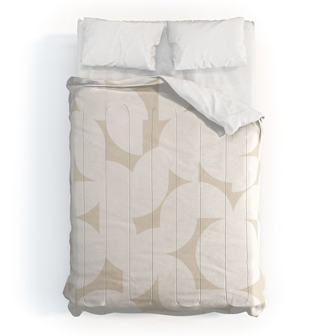 Colour Poems Abstract Shapes Neutral White Comforter