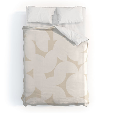 Colour Poems Abstract Shapes Neutral White Duvet Cover