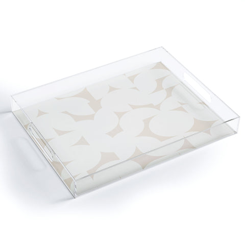 Colour Poems Abstract Shapes Neutral White Acrylic Tray