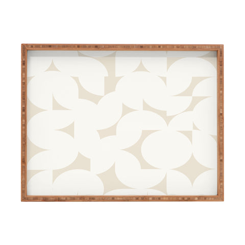 Colour Poems Abstract Shapes Neutral White Rectangular Tray