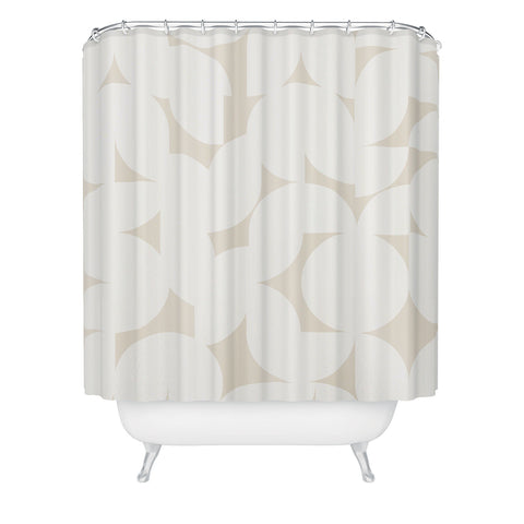 Colour Poems Abstract Shapes Neutral White Shower Curtain