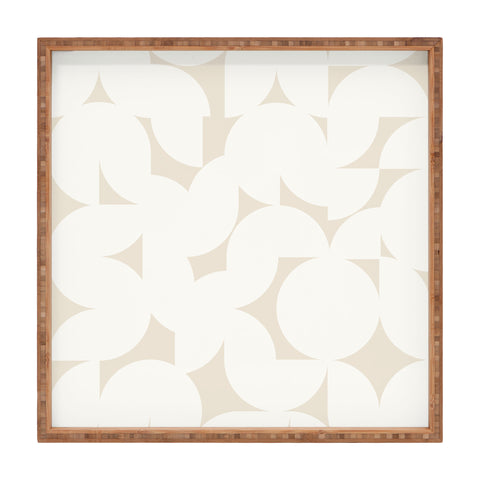 Colour Poems Abstract Shapes Neutral White Square Tray