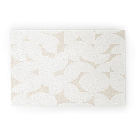 Colour Poems Abstract Shapes Neutral White Welcome Mat