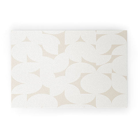 Colour Poems Abstract Shapes Neutral White Welcome Mat