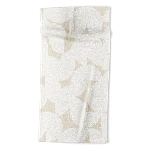 Colour Poems Abstract Shapes Neutral White Beach Towel