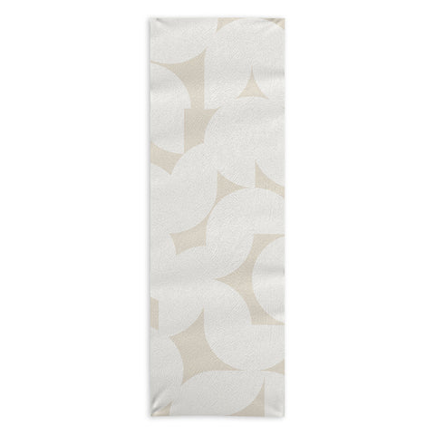 Colour Poems Abstract Shapes Neutral White Yoga Towel