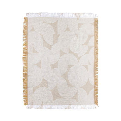 Colour Poems Abstract Shapes Neutral White Throw Blanket