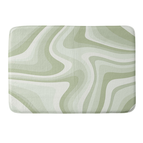 Colour Poems Abstract Wavy Stripes LXXVIII Memory Foam Bath Mat