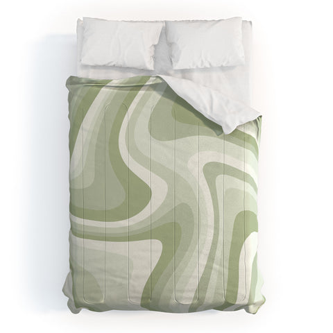 Colour Poems Abstract Wavy Stripes LXXVIII Comforter