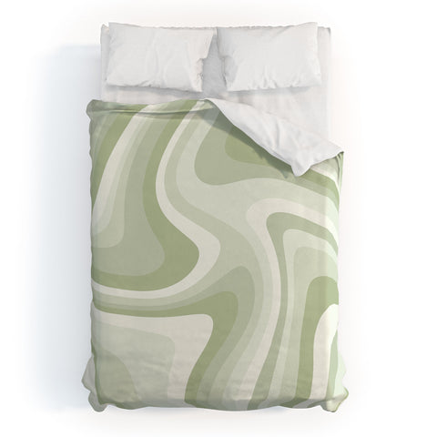 Colour Poems Abstract Wavy Stripes LXXVIII Duvet Cover