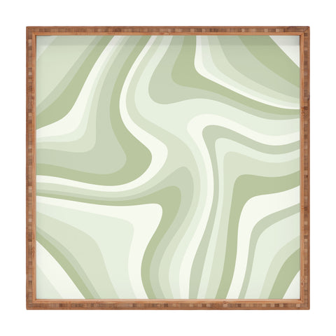 Colour Poems Abstract Wavy Stripes LXXVIII Square Tray