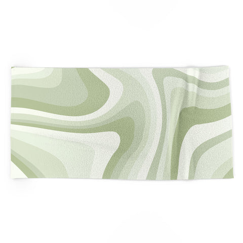 Colour Poems Abstract Wavy Stripes LXXVIII Beach Towel