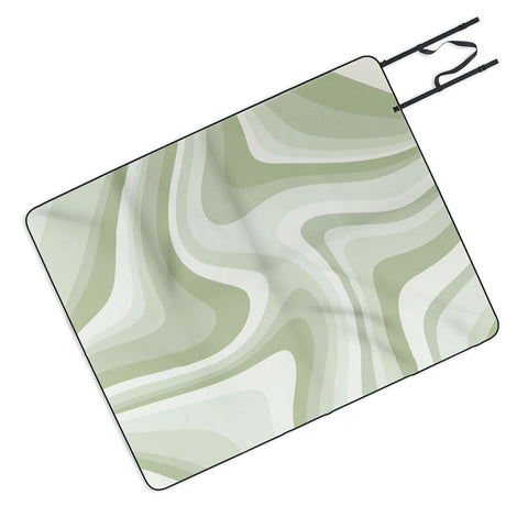 Colour Poems Abstract Wavy Stripes LXXVIII Picnic Blanket