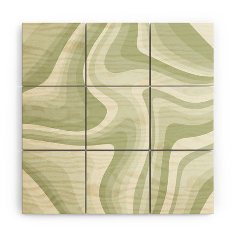 Colour Poems Abstract Wavy Stripes LXXVIII Wood Wall Mural