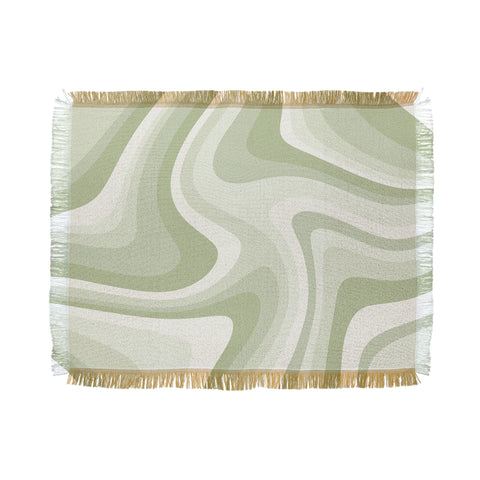Colour Poems Abstract Wavy Stripes LXXVIII Throw Blanket