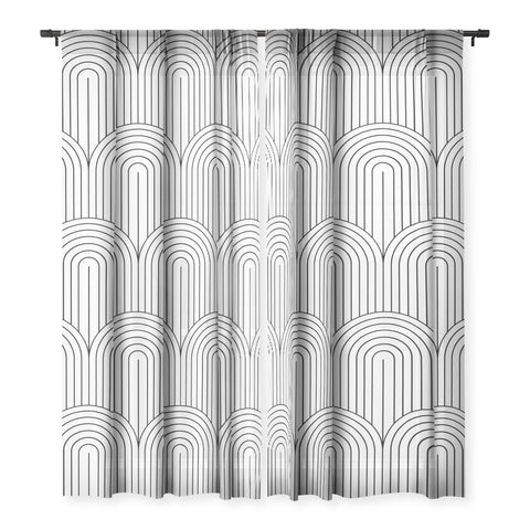 Colour Poems Art Deco Arch Pattern IX Sheer Non Repeat