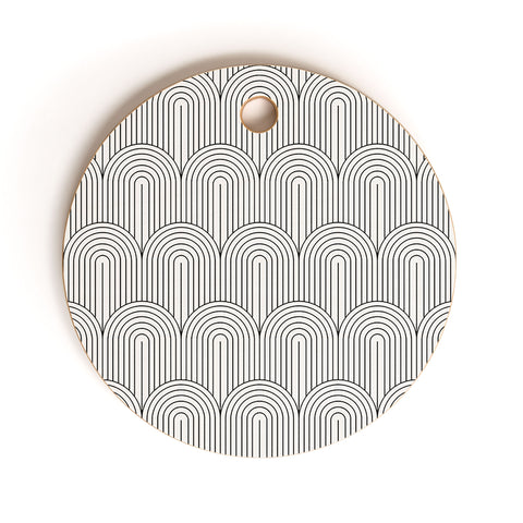 Colour Poems Art Deco Arch Pattern IX Cutting Board Round