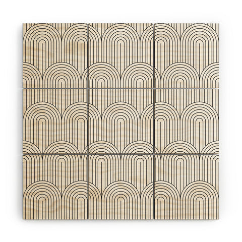 Colour Poems Art Deco Arch Pattern IX Wood Wall Mural