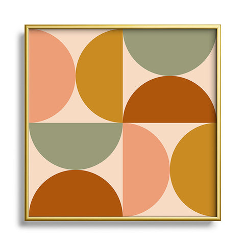 Colour Poems Bold Minimalism X Square Metal Framed Art Print