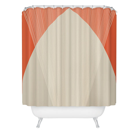 Colour Poems Cecilia Red Shower Curtain
